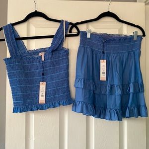 Brand new with tags*BCBG generation, denim blue set. Size medium. Crop top/skirt